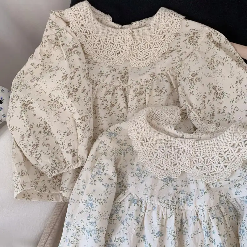 

2023 летняя рубашка в Корейском стиле для девочек с длинным рукавом и принтом, мягкая модная Симпатичная хлопковая рубашка с новым дизайном