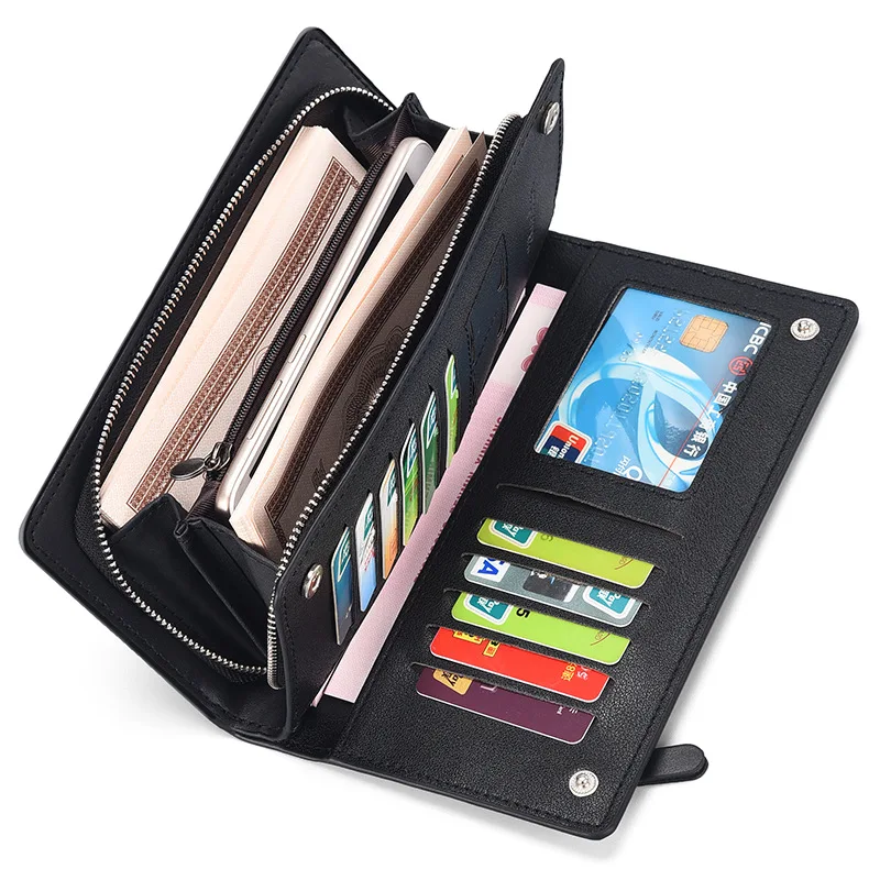 

New Wallet men business multi-card slots Pu Leather Coin Purses item Organizer мужской кожаный кошелек porte carte marque