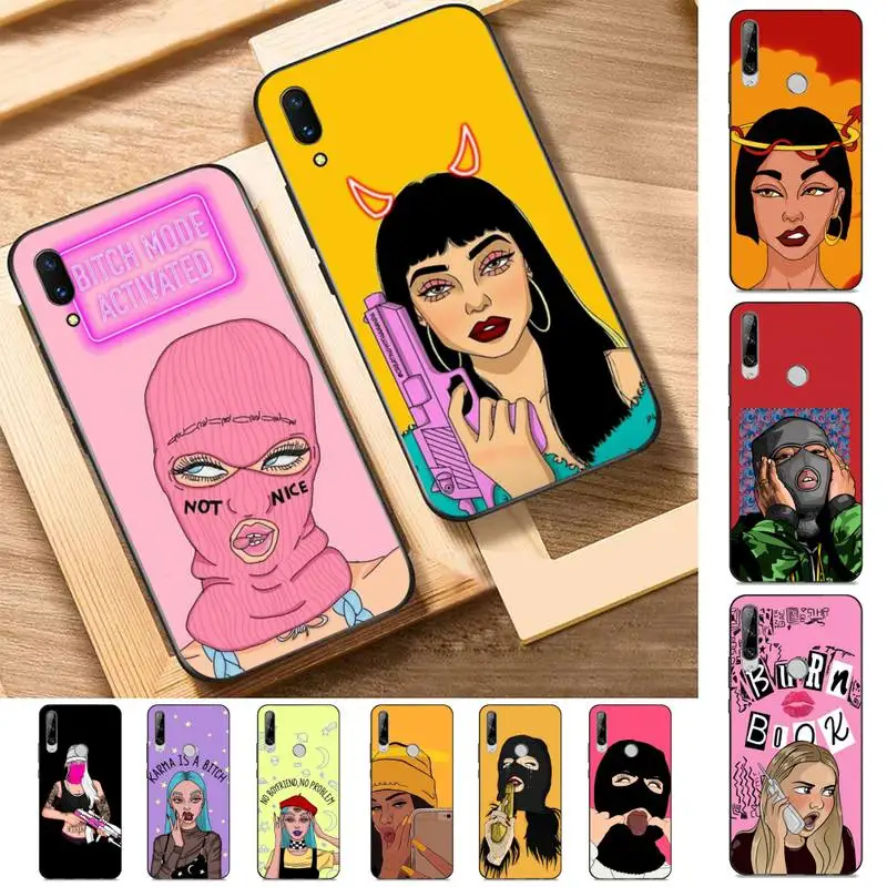 

Aesthetic Devil Woman Bad girl Phone Case for Huawei Y 6 9 7 5 8s prime 2019 2018 enjoy 7 plus