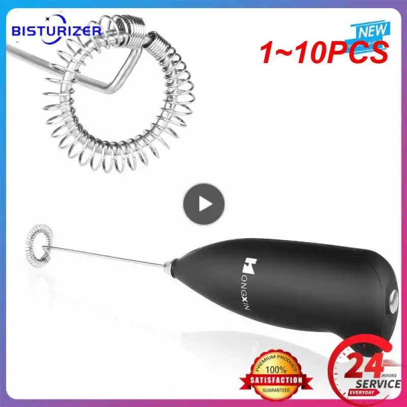 

1~10PCS Electric Milk Frother Egg Beater Handheld Stainless Steel Mixer For Chocolate Cappuccino Stirrer Foamer Coffee Maker