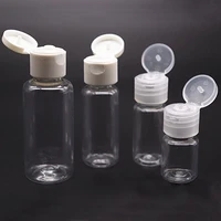 100pcs 5ml 10ml 20ml 30ml plastic pet clear flip lid lotion bottles cosmetic sample container travel liquid screw cap fill vials