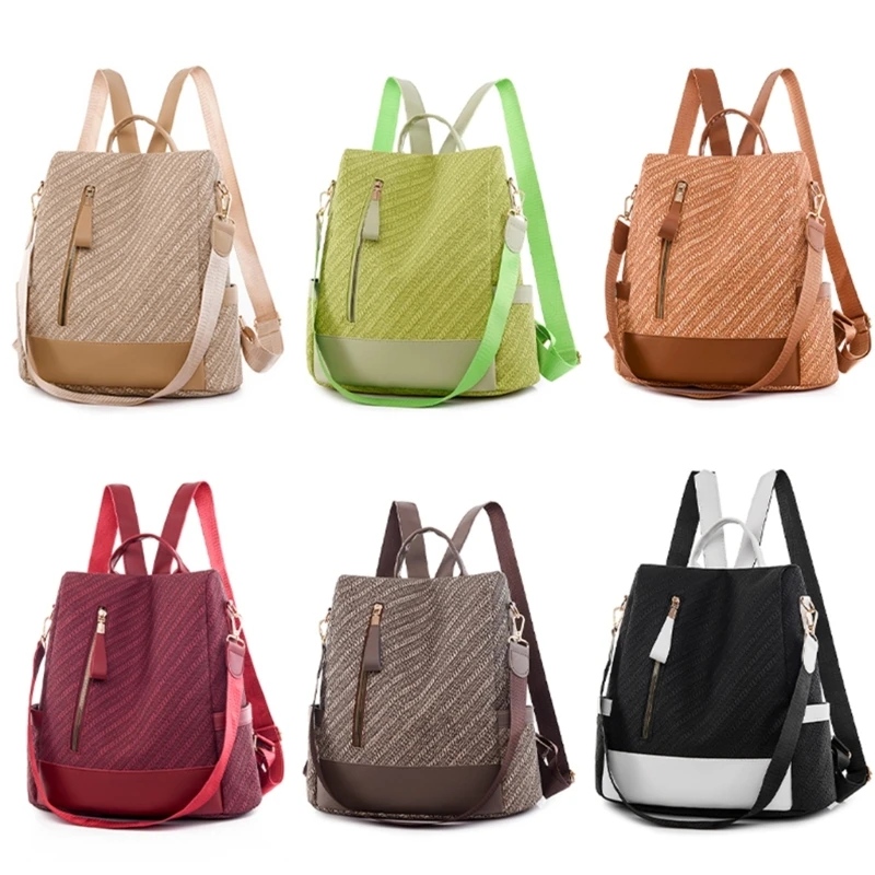 

M6CC Schoolbag Double Strap Shoulder Bag Fashion Pack for Girl Women Student Bookbags Black/Khaki/Brown/Green/Wine Red/Coffee
