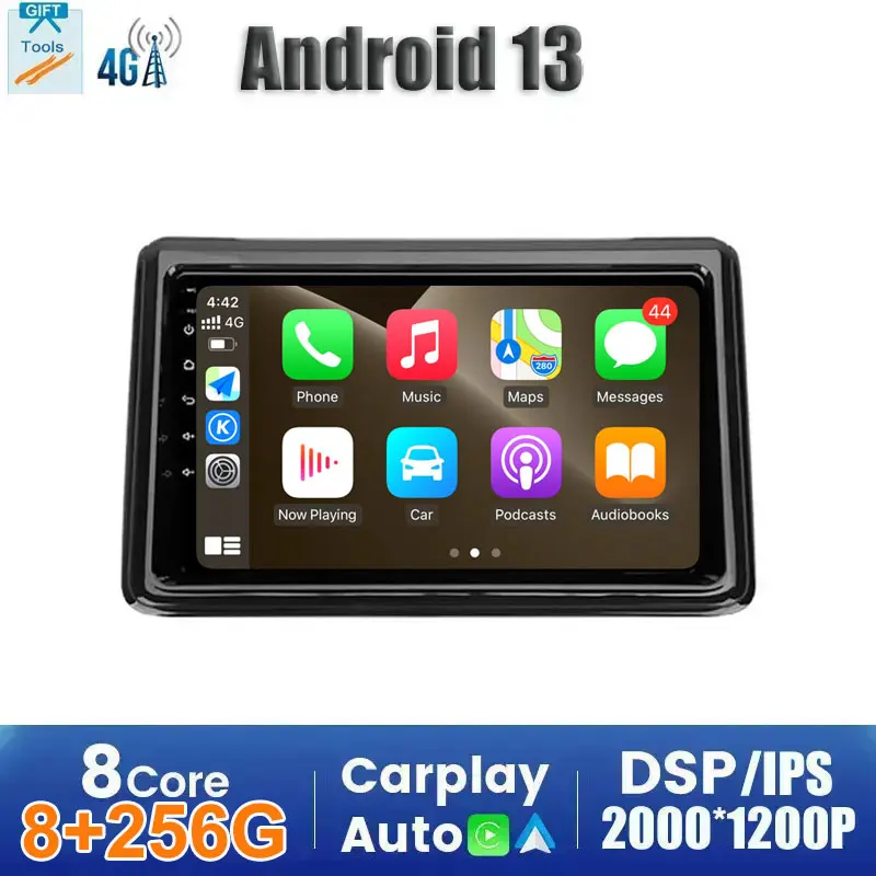 

Carplay Android 13 автомобильный радиоприемник, мультимедийный стерео проигрыватель, WiFi, GPS-навигация для Toyota ноя 2014-2017