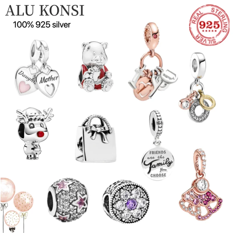 

Женский браслет из серебра 925 пробы с подвеской «мама»