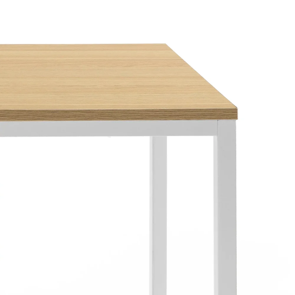 Bellamy Studios Дженнифер 55-дюймовый белый стол с рамкой, натуральный, компьютерные письменные столы