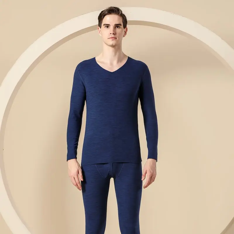 Thermal Underwear Men's Seamless Thickened Long Johns Top & Bottom Women's Suit Underwear Fleece-Lined Suit
