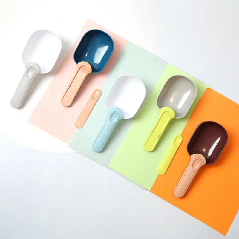 

Mutli-function Portable Pet Cat Dog Food Shovel Scoop Feeding Spoon With Sealing Bag Clip Pet Feeders Pet Puppy Kitten Supplies