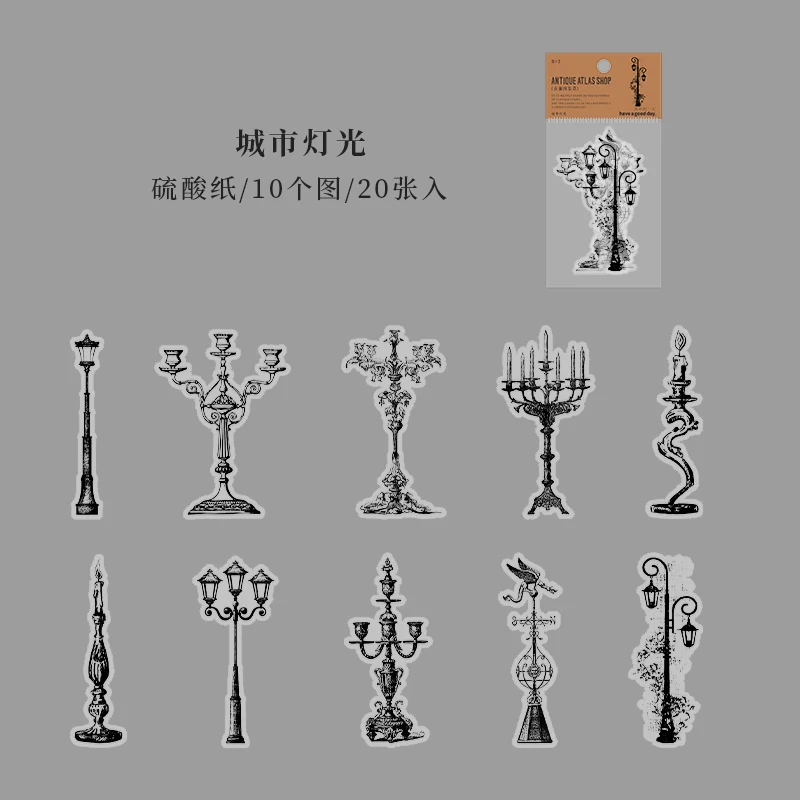 

20 шт. винтажные бумажные наклейки для скрапбукинга