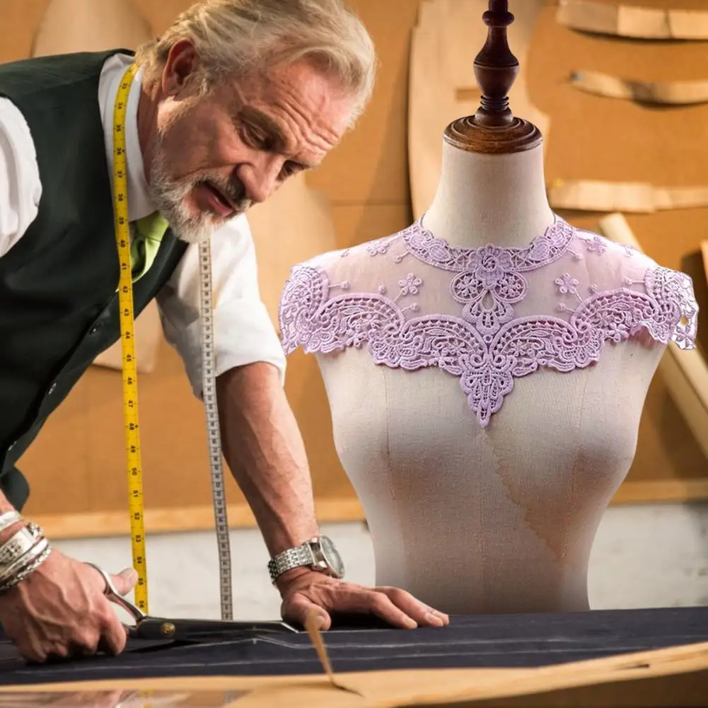 

Практичный кружевной воротник, многоразовый многоцветный кружевной воротник, полая дизайнерская моющаяся Кружевная аппликация для дома