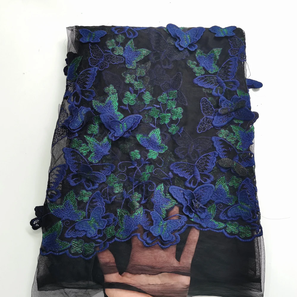 50 см х 130 см, ткань с вышивкой, 3D кружевная ткань с бабочками, женское платье, модное свадебное платье, материал