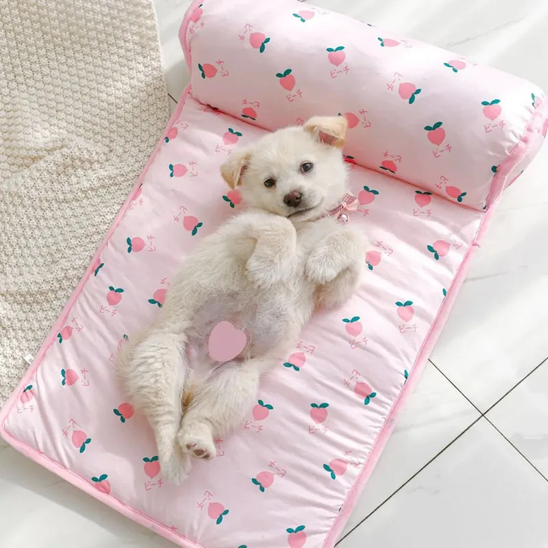 

Pet Mat Summer Cute Pattern Ice Silk Cool Sense Pet Litter Cat Cool PadDog Pad Pet Ice Silk Pad Cooling Ice Pad For Dogs