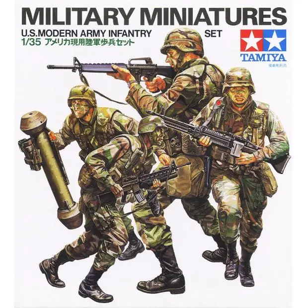 

Tamiya Plastic Assembled Model 1/35 Scale Military Modern US Army Infantry (4 Figures) Model Kit 35133