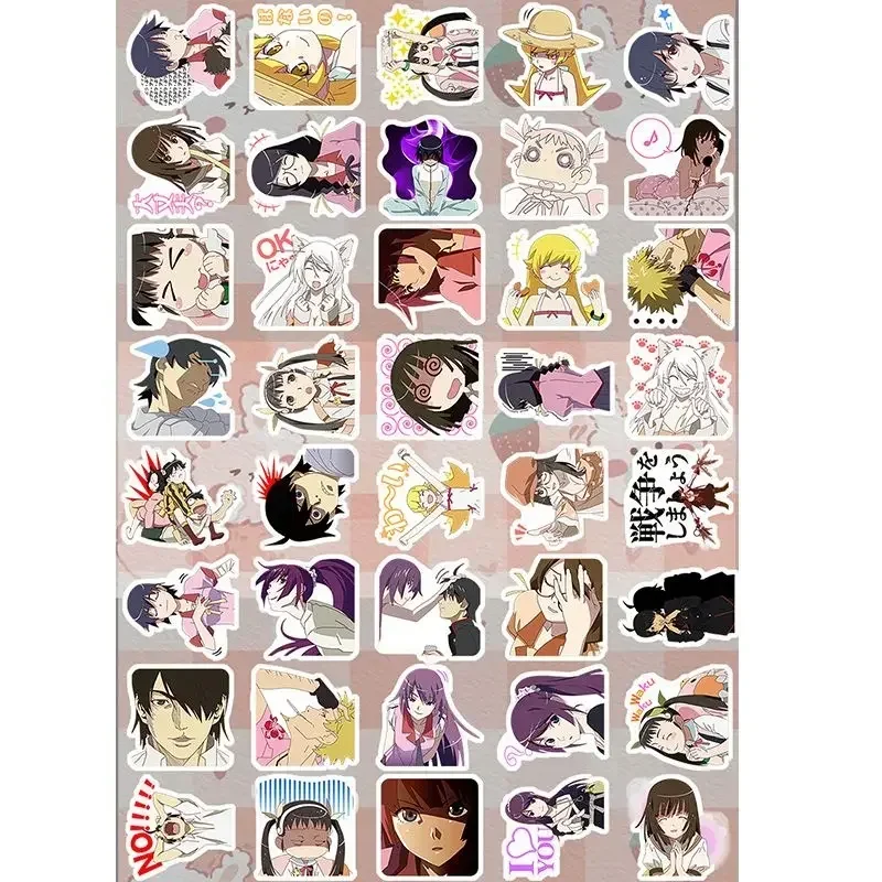 Наклейки Bakemonogatari аниме-стикеры Hachikuji Mayoi Araragi Koyomi Nisemonogatari милые декоративные