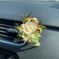auto parts immortal flower air conditioner air outlet clip rose flower basket creative car decoration birthday wedding gift girl