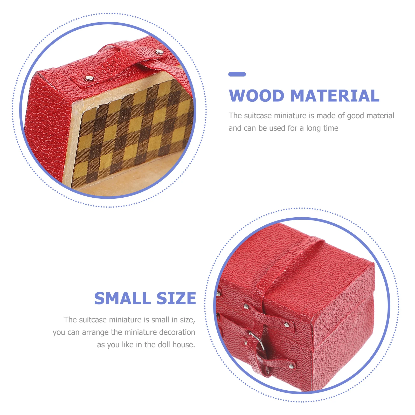 

House Miniature Suitcase House Accessory Toys For Babies For Kids Mini Wooden Case 1:12