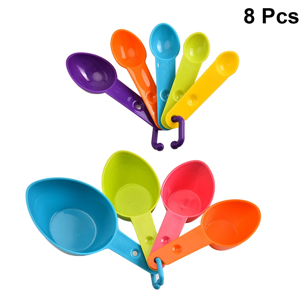

pcs Measuring Spoons Set Nesting Plastic Kitchen Baking Tool for Powder