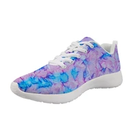 advocator tie dye print womens sneakers customized ladies flat shoes large size high quality zapatos mujer free shipping