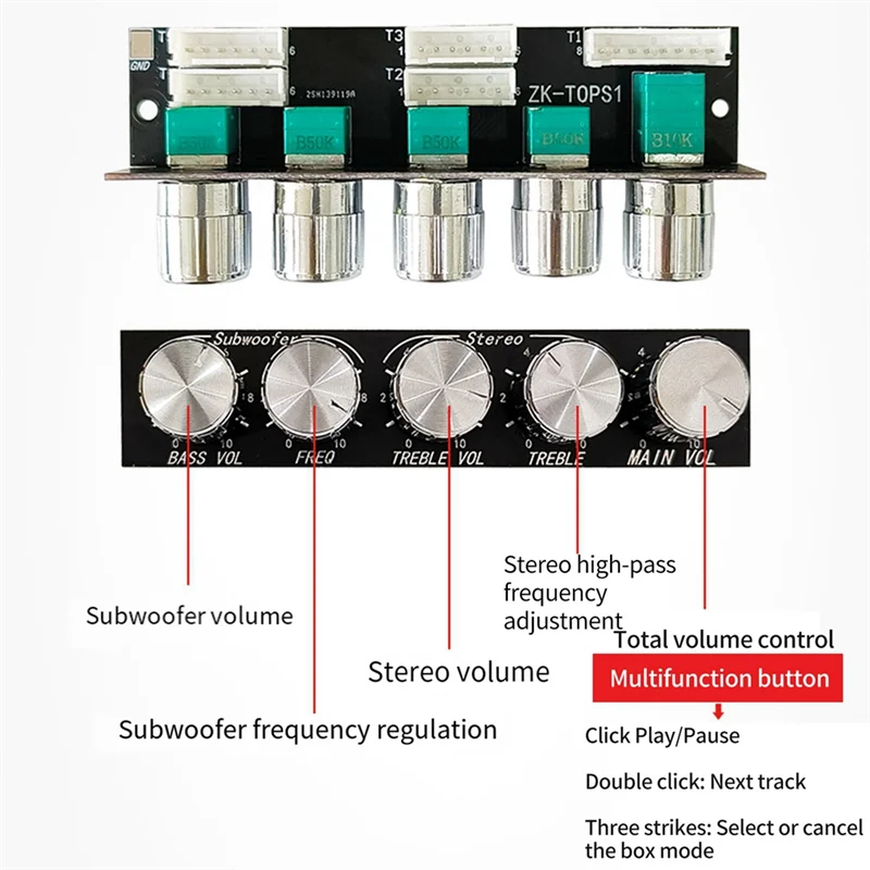 -Плата усилителя мощности TB22P 5.1bluetooth 50 Вт плата слева и справа с сабвуфером 100 для