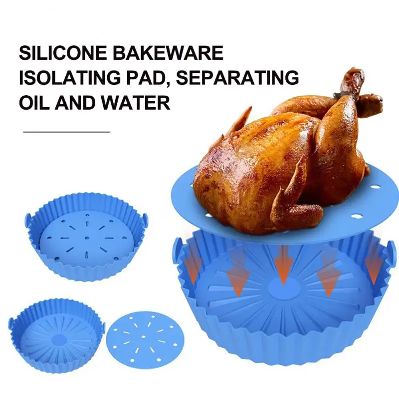 

Easy To Clean Silicone Pad Practical Design Air Fryer Silicone Pot Baking Pan Food Grade Pad Air Fryer Silicone Pad All-in-one