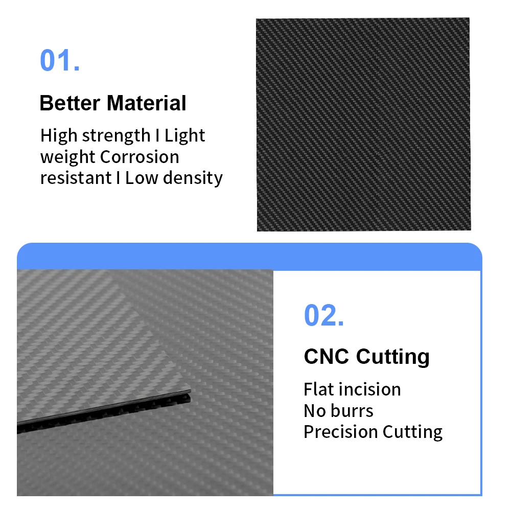 Листы пластин из ламината углеродного волокна 3K материал высокой композитной