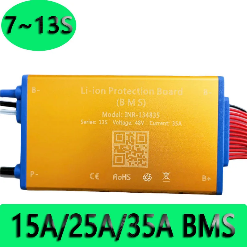 

Литий-ионная батарея 7S-21S BMS PCM PCB с защитой от балансировки температуры и переключателем вкл/выкл, защитная плата для аккумулятора электронн...