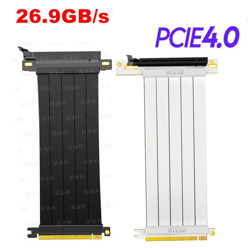 Promotional Extreme PCIE 4.0 X16 Riser Cable Flexible Shielded PCI E Gen4.0 Riser Extension RTX 3090 Vertical Gaming GPU Adapter