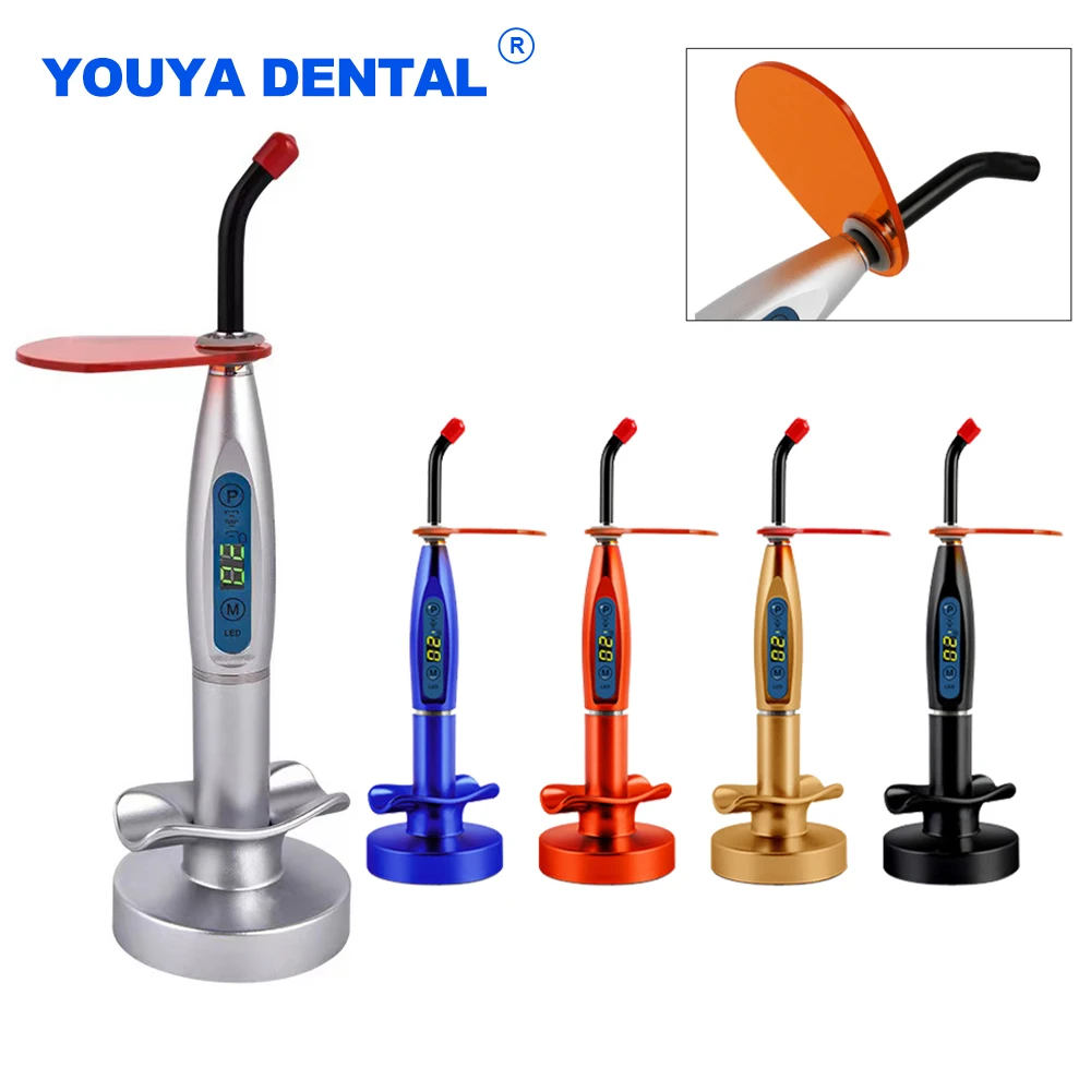 

Dental LED Curing Light blue Cordless Cured Lamp Resin Dentistry Materials Solidify Machine Photopolymerizer Teeth Whitening