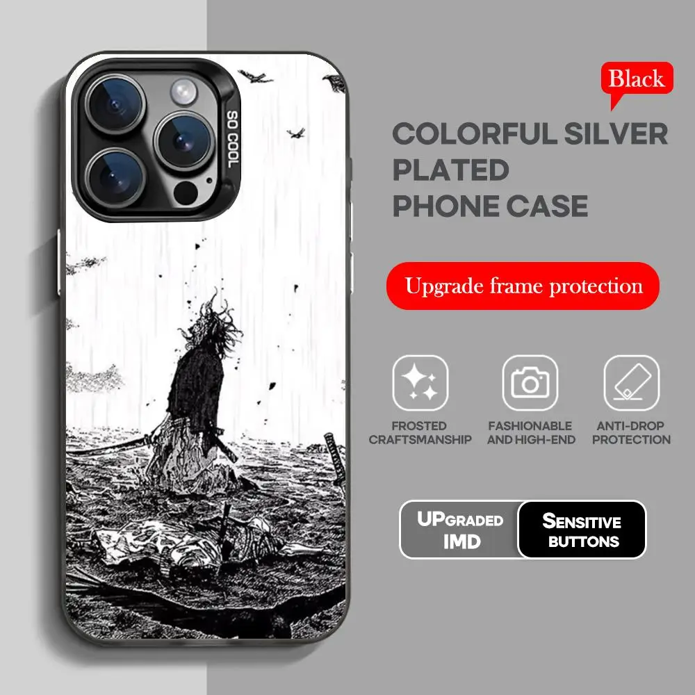 Чехол для телефона Vagabond Miyamoto Musashi, серебристый корпус для iPhone 18 17 16 15 14 13 12 11 Pro Max Plus (art.: 3920dcff3b2f7) - 3920dcff3b2f7