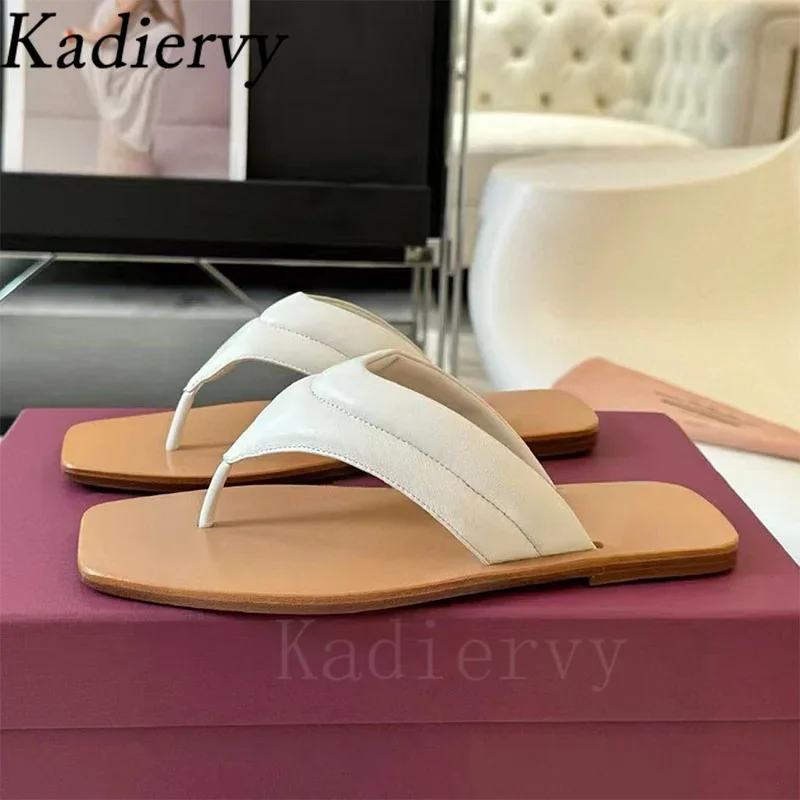 Шлепанцы женские из натуральной кожи сланцы Повседневная пляжная обувь