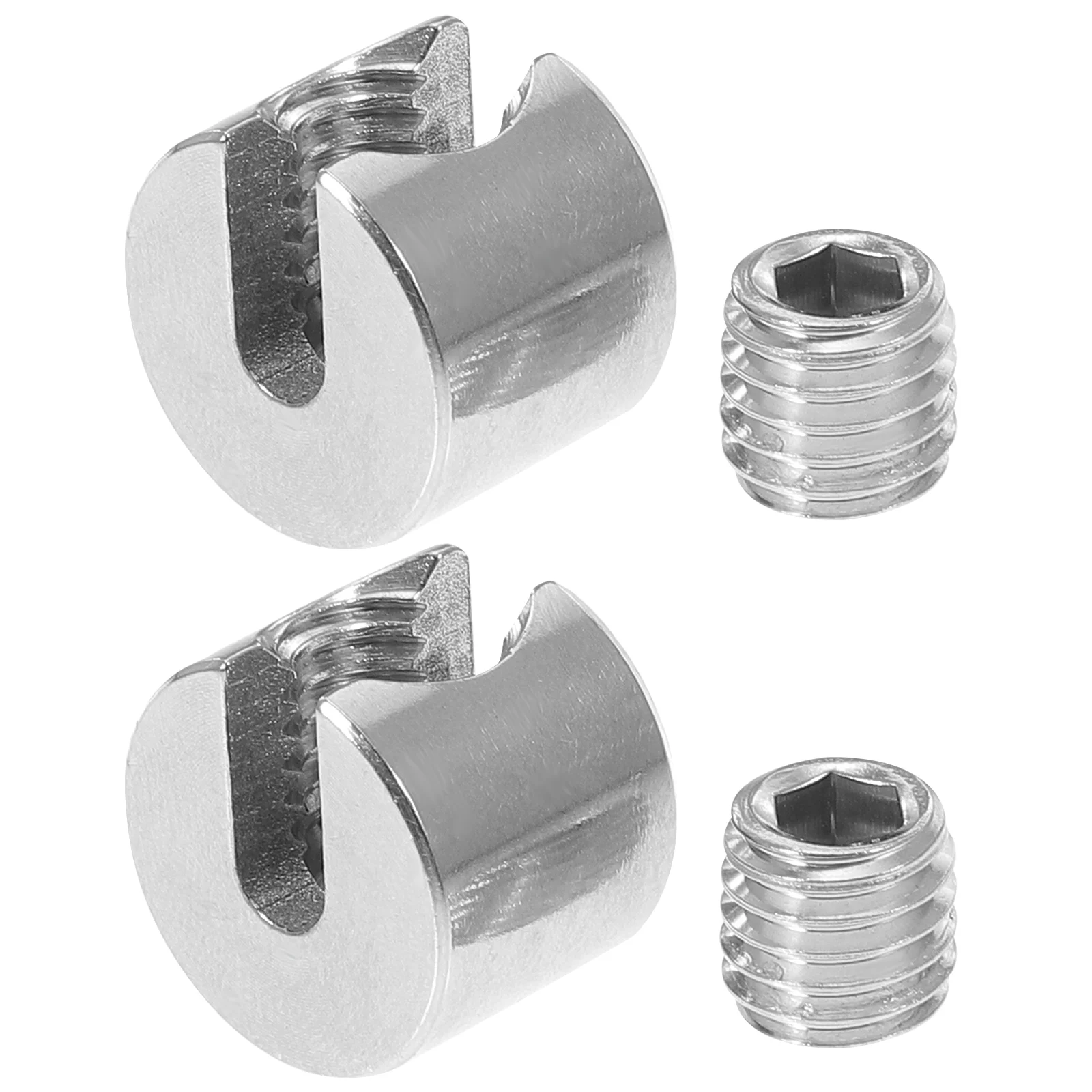 

2 Pcs Cable Clip Fastener Wire Rope Clamp Cables Stainless Steel Railing Fasteners Clips