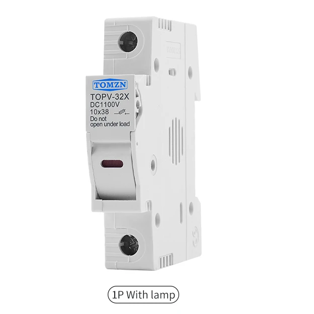 TOMZN 1P 2P 3P 4P 1100V Держатель предохранителя постоянного тока 10*38 мм Высоковольтное фотоэлектрическое TOPV-32X База Защитная пленка для фотоэлектрической системы gPV НОВАЯ