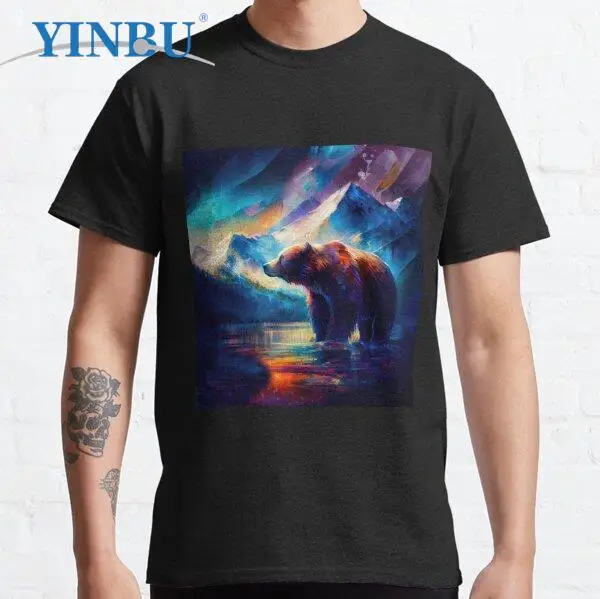 

Spirit animal bear t shirt fashion men clothing 2023 funny shirt