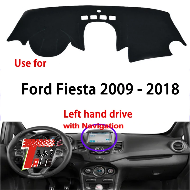 

TAIJS Заводская Высококачественная замшевая крышка приборной панели с защитой от грязи для Ford Fiesta 2009-2018, лидер продаж