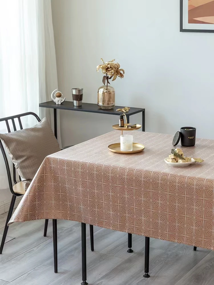 

Роскошная легкая водонепроницаемая маслостойкая Скатерть из ТПУ в скандинавском стиле INS, без стирки, прямоугольная скатерть для чайного с...