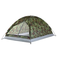 camping tent for 2 person single layer outdoor portable camouflage handbag for hikingtravelling lightweight backpacking 2022