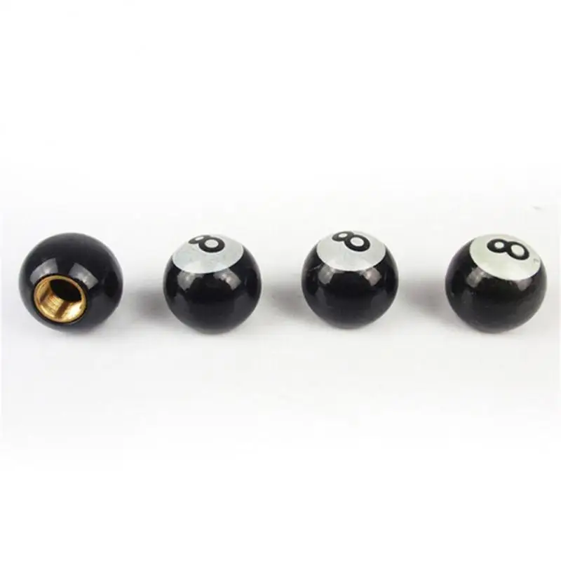 

Universal Tire Valve Stem Caps Billiards Black 8 Ball Shape Auto Car Truck Mountain Bike Wheel Air Valve Bicycle Accessories