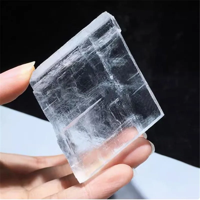 1 шт. оптовая продажа прозрачный оптический кальцит необработанный куб