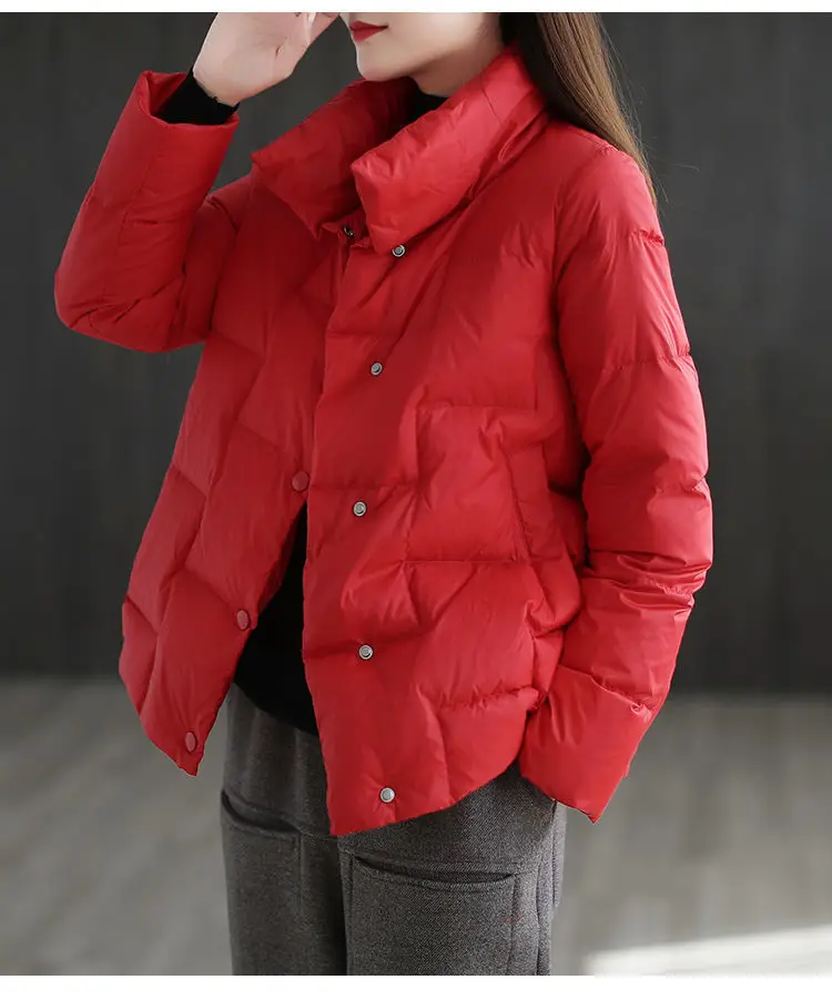 2023 New Stand-Collar Cotton Jacket Women Parkas Winter Loose All-Match Thick Warm Parka Padded Short Snow Coat Female Outerwear