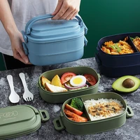 3 tiers lunch box with handle microwave safe large salad box kids school leak proof lunch box sealed bento box food container