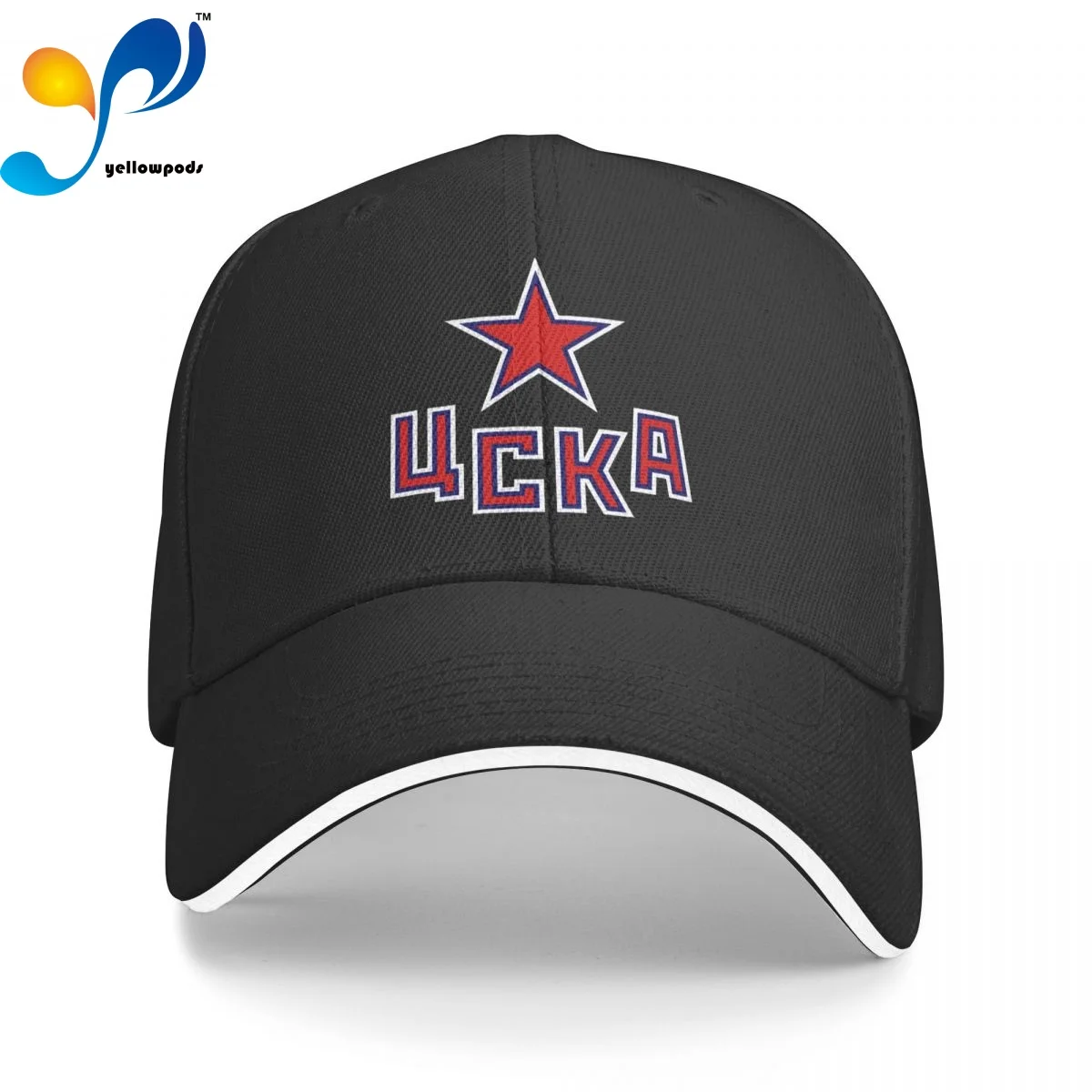 

Hc Cska Moscow Khl Russian Professional-Hockeyer Black Russia Logo Baseball Cap Fashion Sun Hats Caps for Men and Women