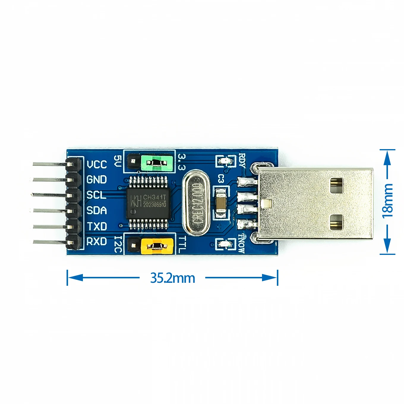 2-в-1 модуль CH341T 3 В 5 в USB для I2C IIC UART TTL одночипового последовательного порта