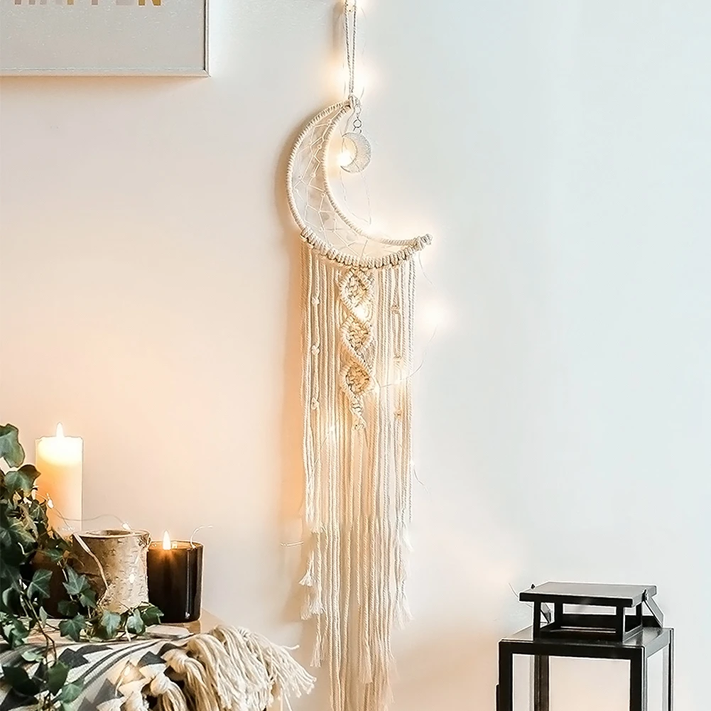 

Moon Star Circle Macrame Tapestry Wall Hanging Boho Decoration Leaf Living Room Farmhouse Children Bedroom Dorm Decor Gift