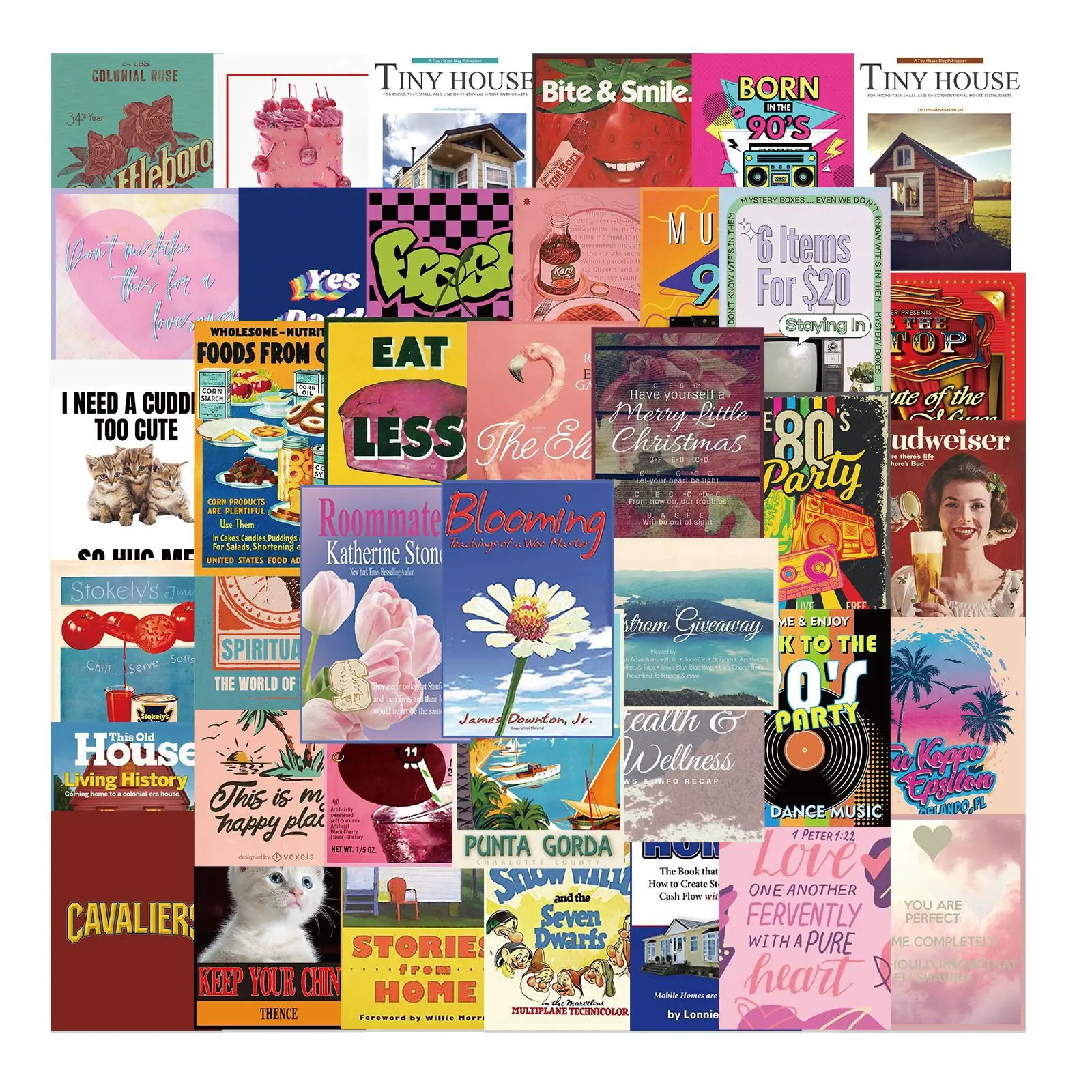 10/40 шт. американские ретро наклейки на обложку журнала 90-х крутые эстетические