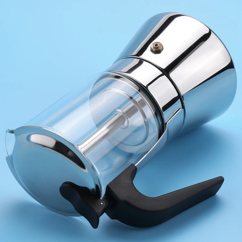 

Кофеварка Moka для эспрессо, Кофеварка из стекла и нержавеющей стали для эспрессо