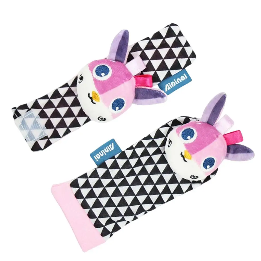 

Baby Wrist Rattles Baby Rattles Toys Animal Socks Foot for Boys Girls