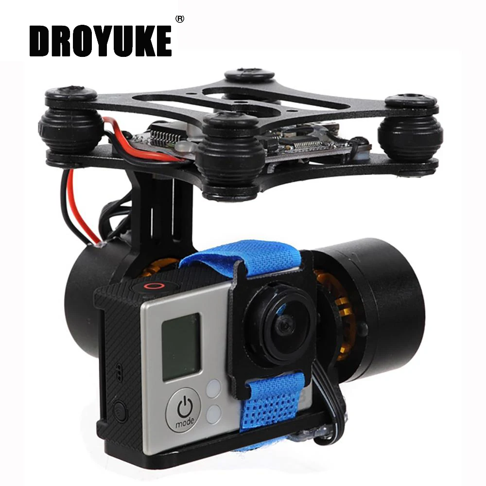 

Droyuke Special price 2 Axis Brushless Gimbal Frame Motor BGC2.0 Controller for Gopro 2 3 4 SJ4000 Camera FPV RTF DIY Drone