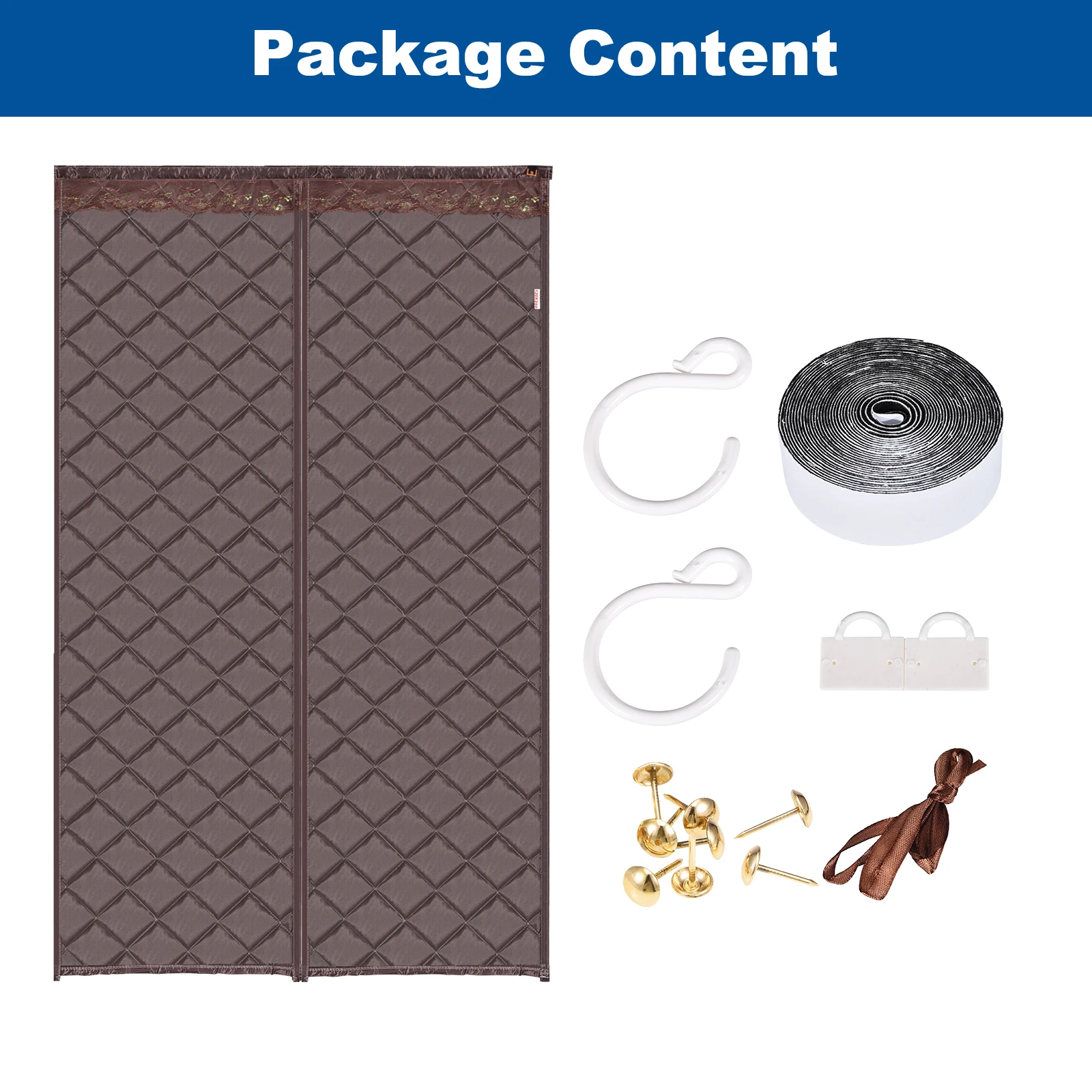 

UXCELL Термоизолирующая магнитная дверная занавеска из Оксфорда