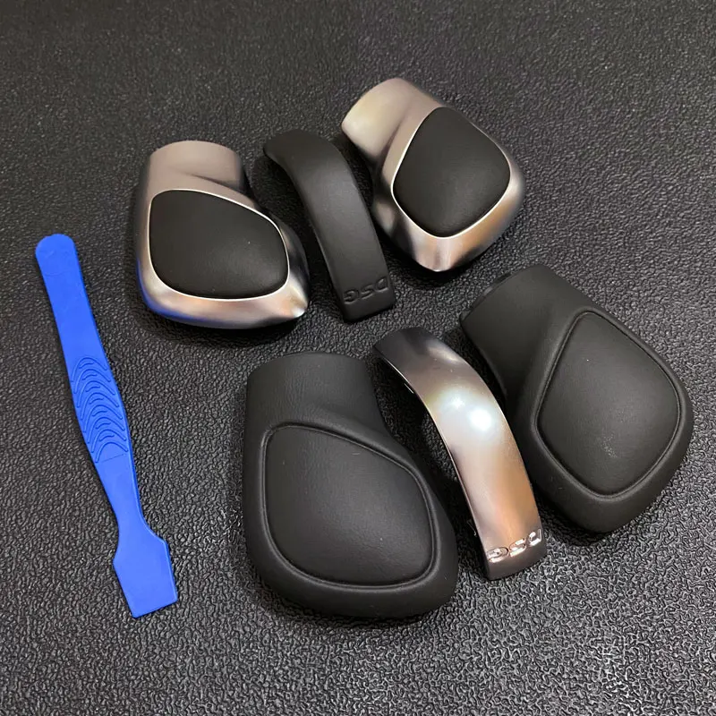

1PCS Chrome Matt With Leather Shift Knob Gear Side Cover DSG Emblem For VW Golf 6 7 R GTI Passat B7 B8 CC R20 Jetta MK6 GLI