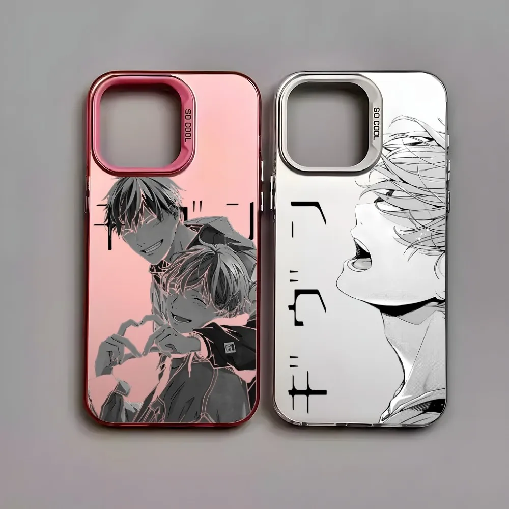 Чехол для телефона G-GivenES LOVE с аниме iPhone 16 15 14 13 12 11 Pro Max черный матовый многоцветный