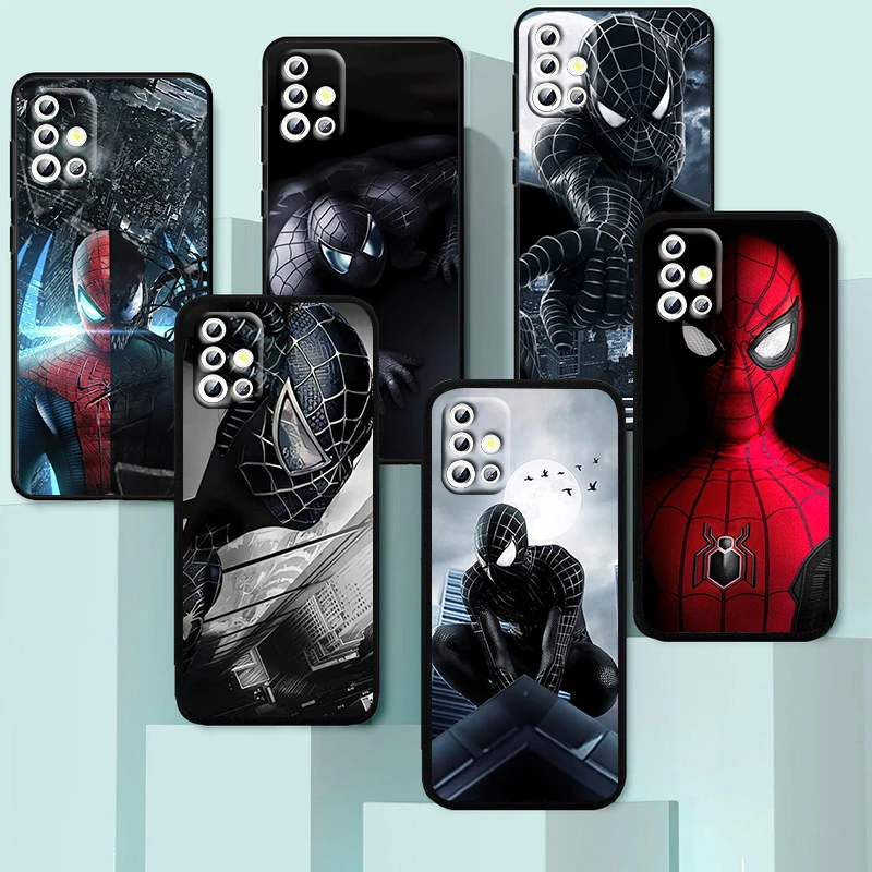 

avengers spiderman cool For Samsung Galaxy A04 A04E A42 A12 A02S A91 A81 A71 A51 A41 A31 A21 A01 Silicone Black Phone Case Cover